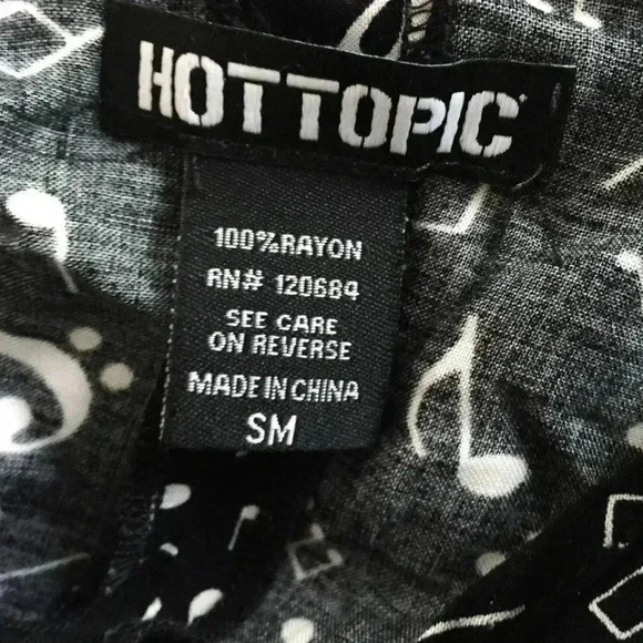 Hot Topic Music Note Skater Dress Open Tie Back - Picture 8 of 8